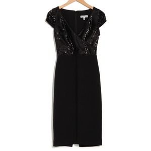 darleen v-neck embroidered mesh cocktail dress Darleen V-Neck Embroidered Mesh Cocktail Dress (Women)